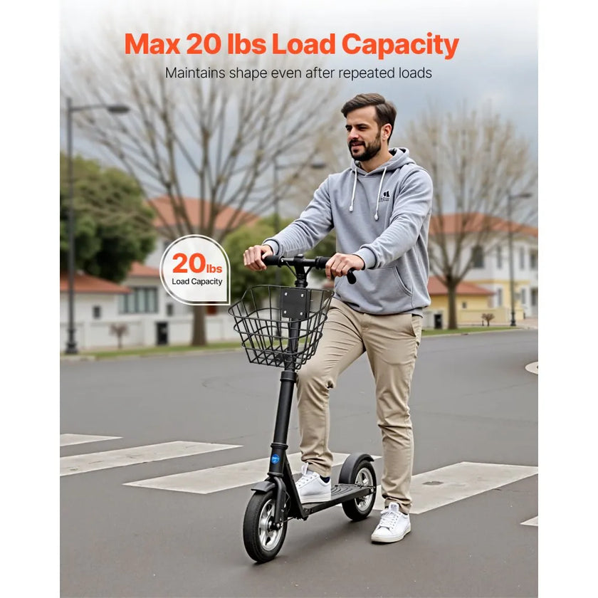 VEVOR Front Bike Basket Electric Scooter Basket with Fixed Bracket Kids/Adult
