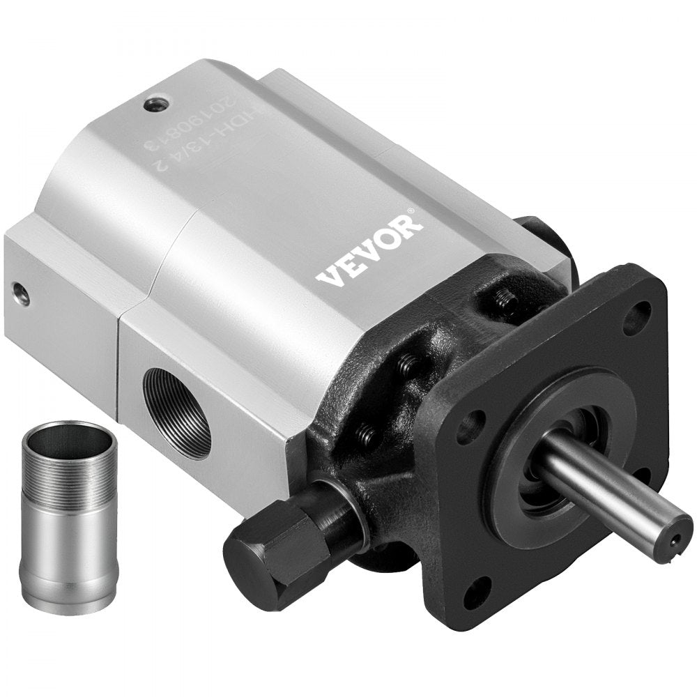 VEVOR Hydraulic Log Splitter Pump, 16GPM, 2 Stage 4000PSI Wood Log Splitter Pump, 1'' Inlet 1/2'' NPT Outlet 3600 RPM Aluminum Hydraulic Gear Pump, for Small Engine Mounting Log Splitters Snowplow
