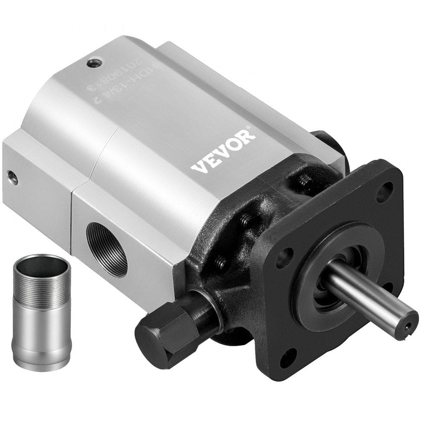 VEVOR Hydraulic Log Splitter Pump, 16GPM, 2 Stage 4000PSI Wood Log Splitter Pump, 1'' Inlet 1/2'' NPT Outlet 3600 RPM Aluminum Hydraulic Gear Pump, for Small Engine Mounting Log Splitters Snowplow