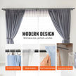 VEVOR Double Rod Curtain Rods, 36-72 inches(3-6ft) Adjustable Length, Black Double Curtain Rods with Cap Finials, 1