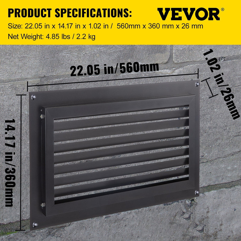 VEVOR Crawl Space Flood Vent Foundation Flood Vent 12