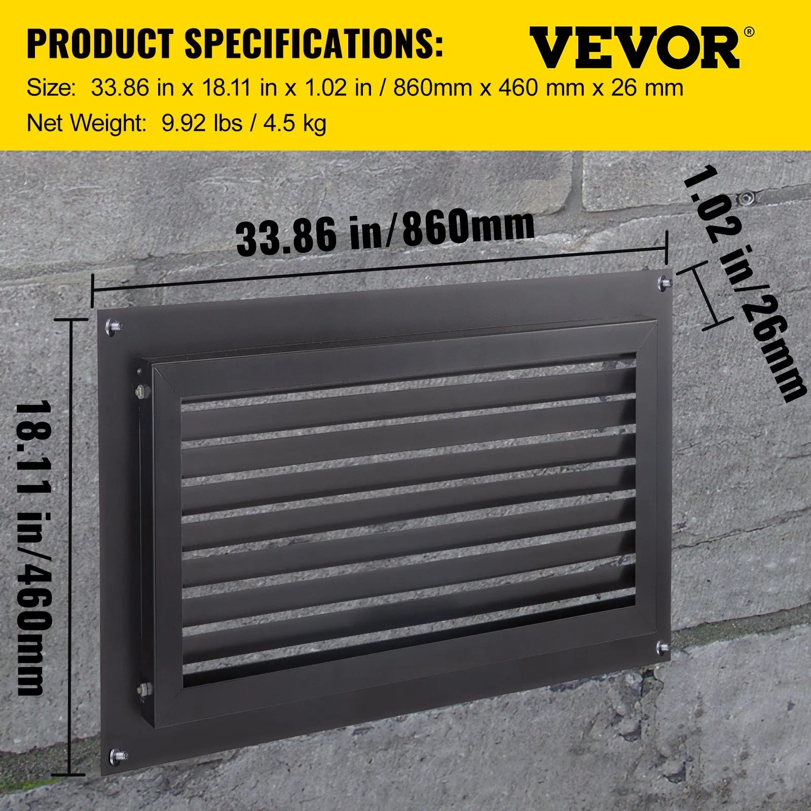 VEVOR Crawl Space Flood Vent Foundation Flood Vent 16