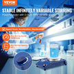 VEVOR Magnetic Stirrer, 0-1500 RPM Stir Plate with Adjustable Speed Knob, 23L Plate Stirrer Kit, Stir Bar Included
