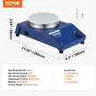 VEVOR Magnetic Stirrer, 0-1500 RPM Stir Plate with Adjustable Speed Knob, 23L Plate Stirrer Kit, Stir Bar Included