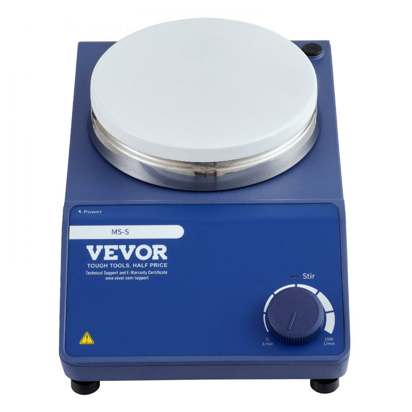 VEVOR Magnetic Stirrer, 0-1500 RPM Stir Plate with Adjustable Speed Knob, 23L Plate Stirrer Kit, Stir Bar Included