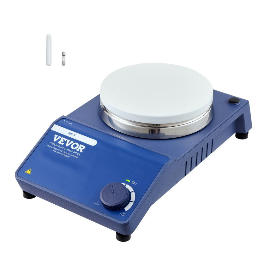 VEVOR Magnetic Stirrer, 0-1500 RPM Stir Plate with Adjustable Speed Knob, 23L Plate Stirrer Kit, Stir Bar Included