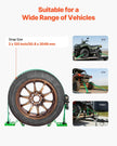 VEVOR Wheel Chock Tie-Down Kit, Chock-Style Trailer Tie Down Strap, Car Tie Down Kit with Buckle, Break Strength 4380 lbs & Working Load 1460 lbs Motorcycle Tie-Down System E-Hooks for ATVs, UTVs