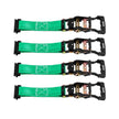 VEVOR Wheel Chock Tie-Down Kit, Chock-Style Trailer Tie Down Strap, Car Tie Down Kit with Buckle, Break Strength 4380 lbs & Working Load 1460 lbs Motorcycle Tie-Down System E-Hooks for ATVs, UTVs