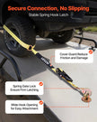 VEVOR Wheel Chock Tie-Down Kit, Tire-Style Trailer Tie Down Strap, Car Tie Down Kit with Spring Hook, Break Strength 10009 lbs & Working Load 3333 lbs Motorcycle Tie-Down System for ATV, SUV, Trailer