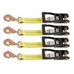VEVOR Wheel Chock Tie-Down Kit, Tire-Style Trailer Tie Down Strap, Car Tie Down Kit with Spring Hook, Break Strength 10009 lbs & Working Load 3333 lbs Motorcycle Tie-Down System for ATV, SUV, Trailer