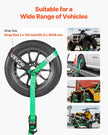 VEVOR Wheel Chock Tie-Down Kit, Tire-Style Tow Dolly Strap, Car Tie Down Kit with Heavy-Duty Hook, Break Strength 10009 lbs & Working Load 3333 lbs Motorcycle Tie-Down System with O-Ring for ATV, SUV