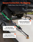 VEVOR Wheel Chock Tie-Down Kit, Tire-Style Tow Dolly Strap, Car Tie Down Kit with Heavy-Duty Hook, Break Strength 10009 lbs & Working Load 3333 lbs Motorcycle Tie-Down System with O-Ring for ATV, SUV