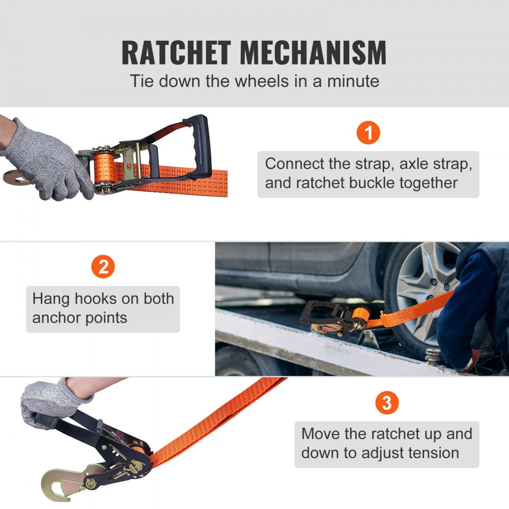 VEVOR Ratchet Tie Down Straps Kit, 2
