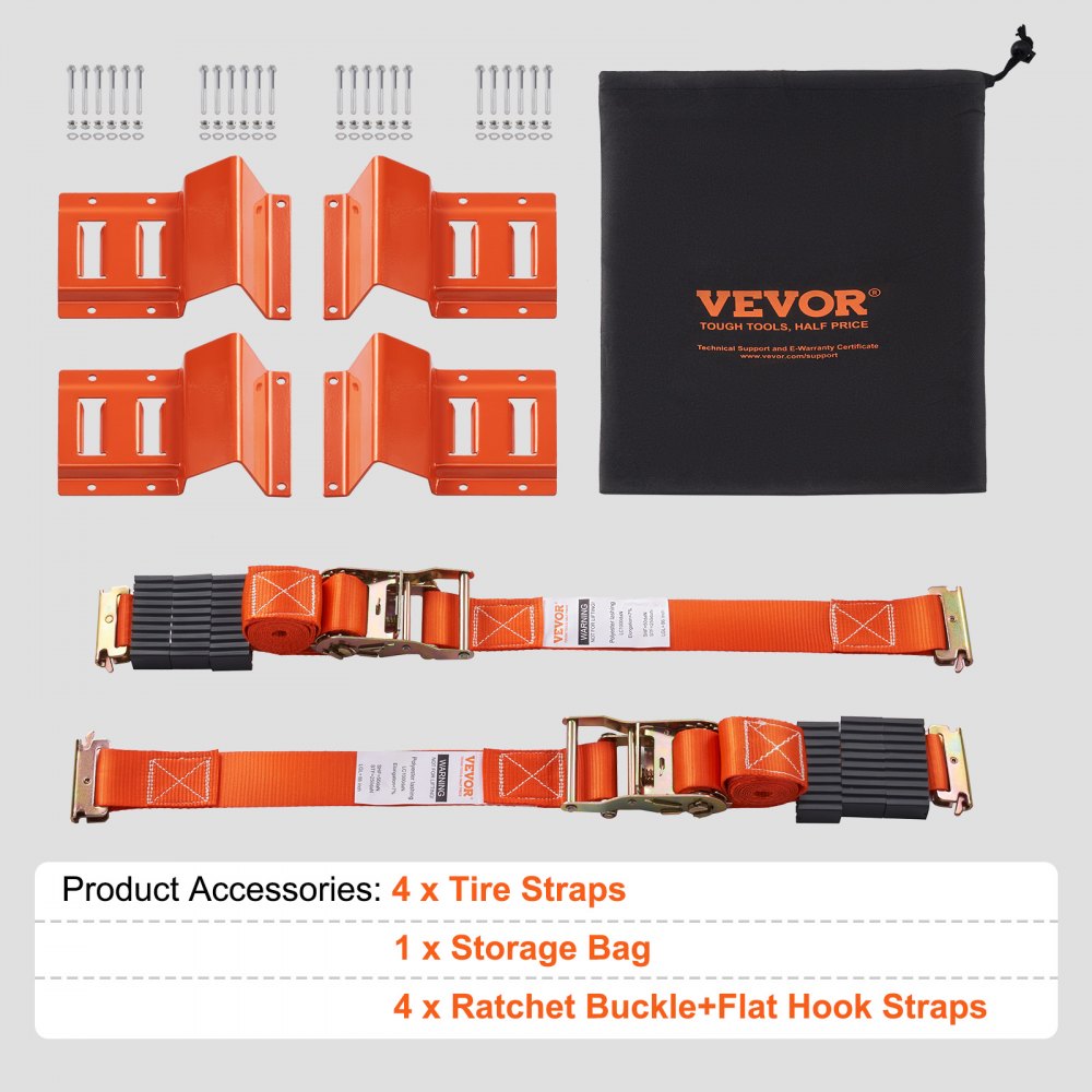 VEVOR Wheel Chock Tie Down Kit, 2