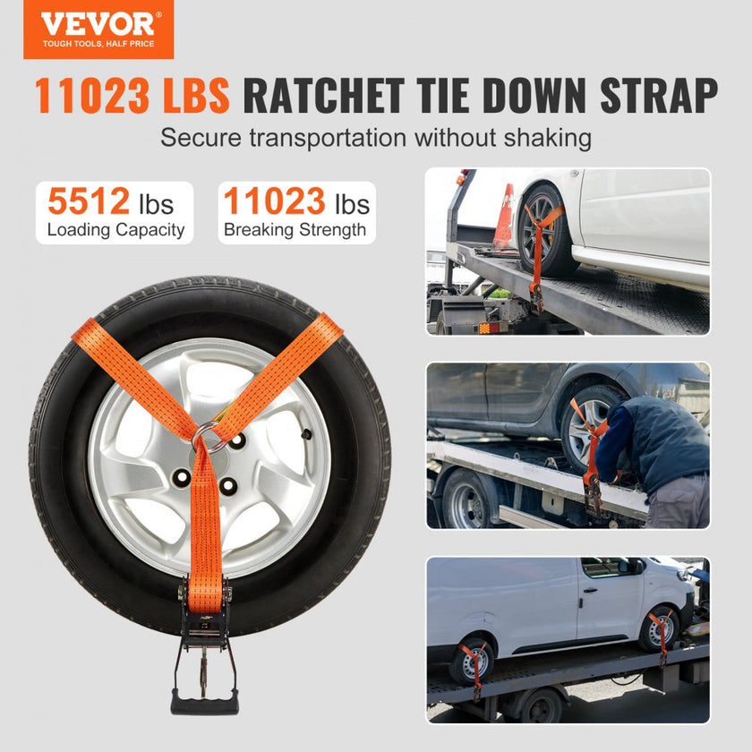 VEVOR Ratchet Tie Down Straps Kit, Lasso Style 2