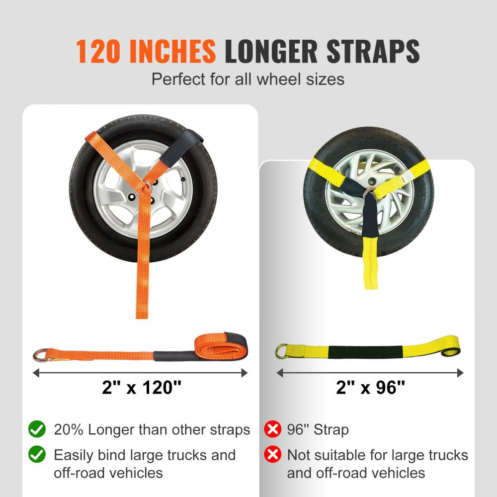 VEVOR Ratchet Tie Down Straps Kit, Lasso Style 2