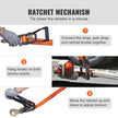 VEVOR Ratchet Tie Down Straps Kit, Lasso Style 2