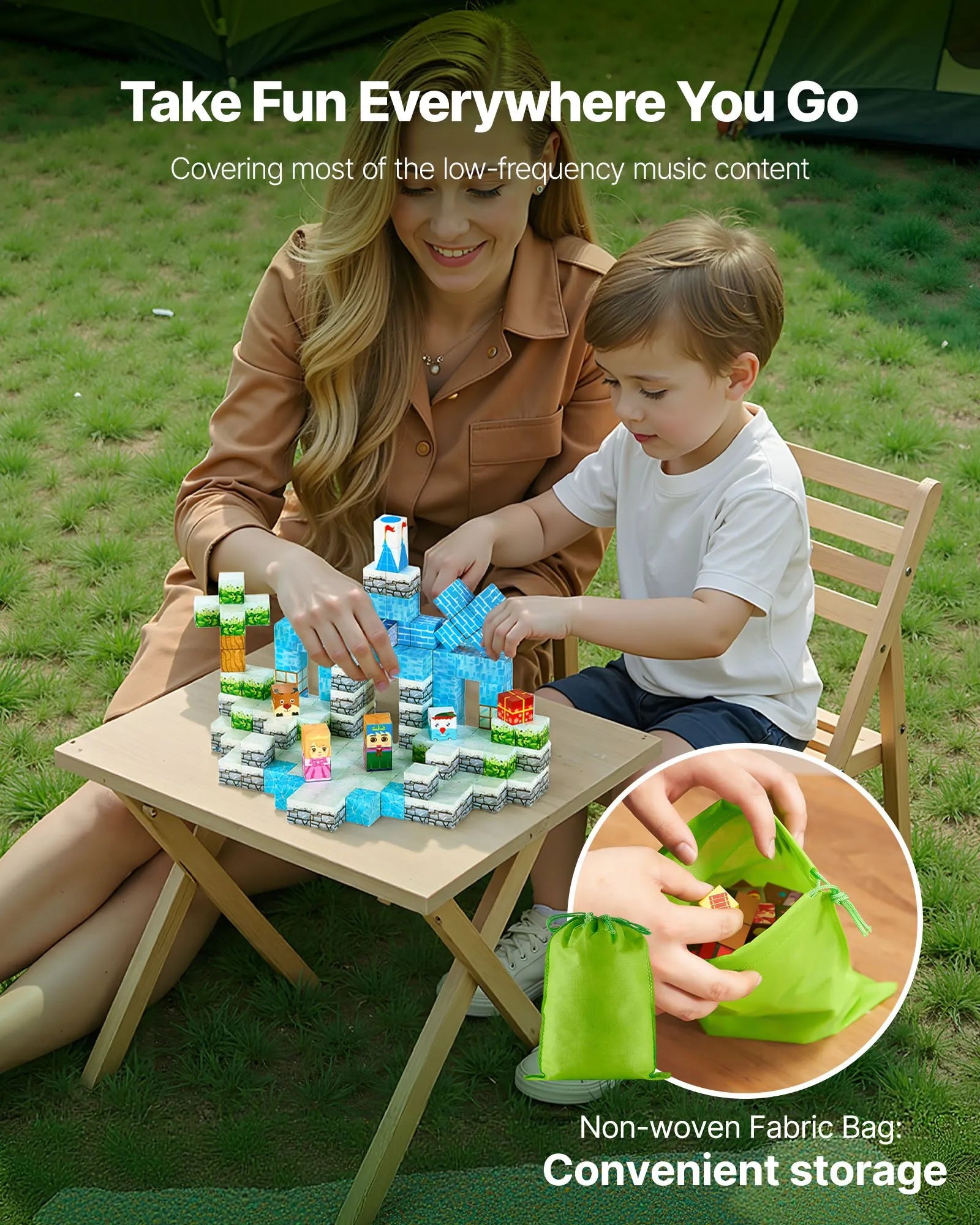 VEVOR Magnetic Blocks 150 PCS Glacier Castle Set STEM Montessori Sensory Toys