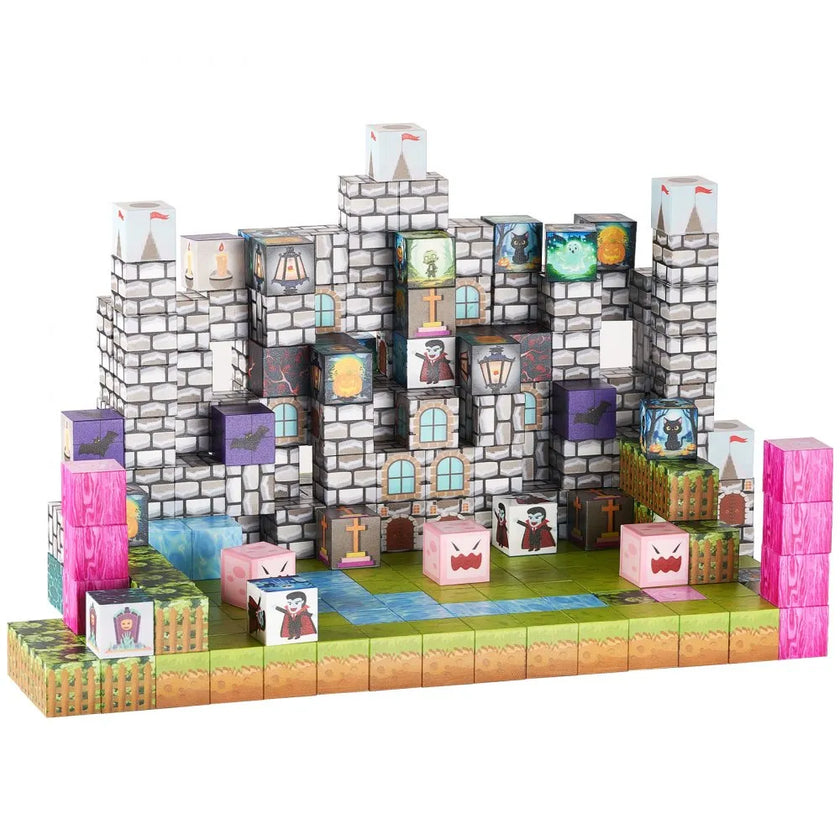 VEVOR Magnetic Blocks 100 PCS Cemetery Zombies Set STEM Montessori Sensory Toys