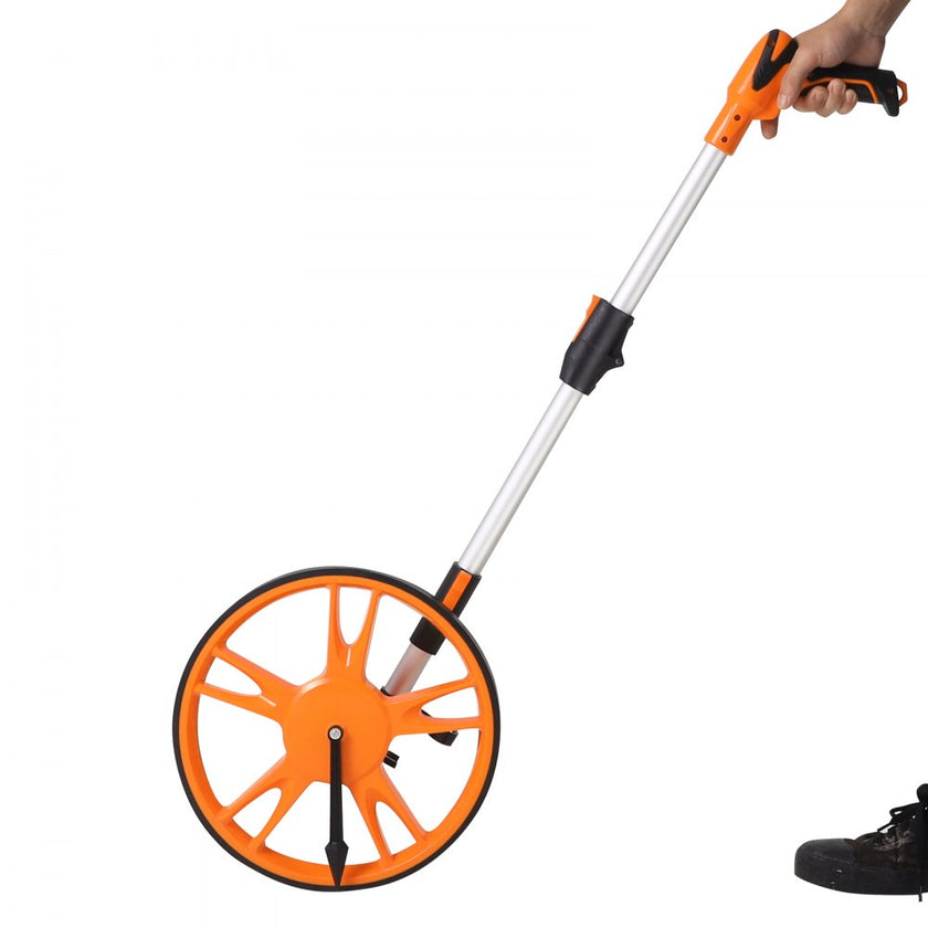 VEVOR Measuring Wheel in Feet and Inches,12.5 in Wheel Diameter, 40.94-27.95 in Telescoping Measure Wheel, Measurement 0-9,999Ft with Back Bag, Suitable for Lawn/Hard/Soft/Wood Road Measuring
