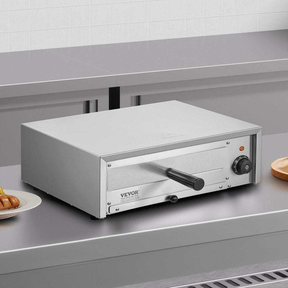 VEVOR Electric Pizza Oven 12-inch 1500W 122-662? Temp Range Removable Crumb Tray