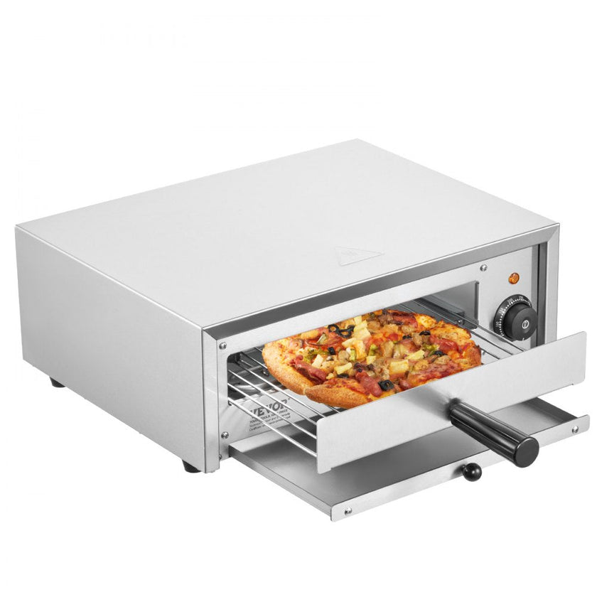 VEVOR Electric Pizza Oven 12-inch 1500W 122-662? Temp Range Removable Crumb Tray
