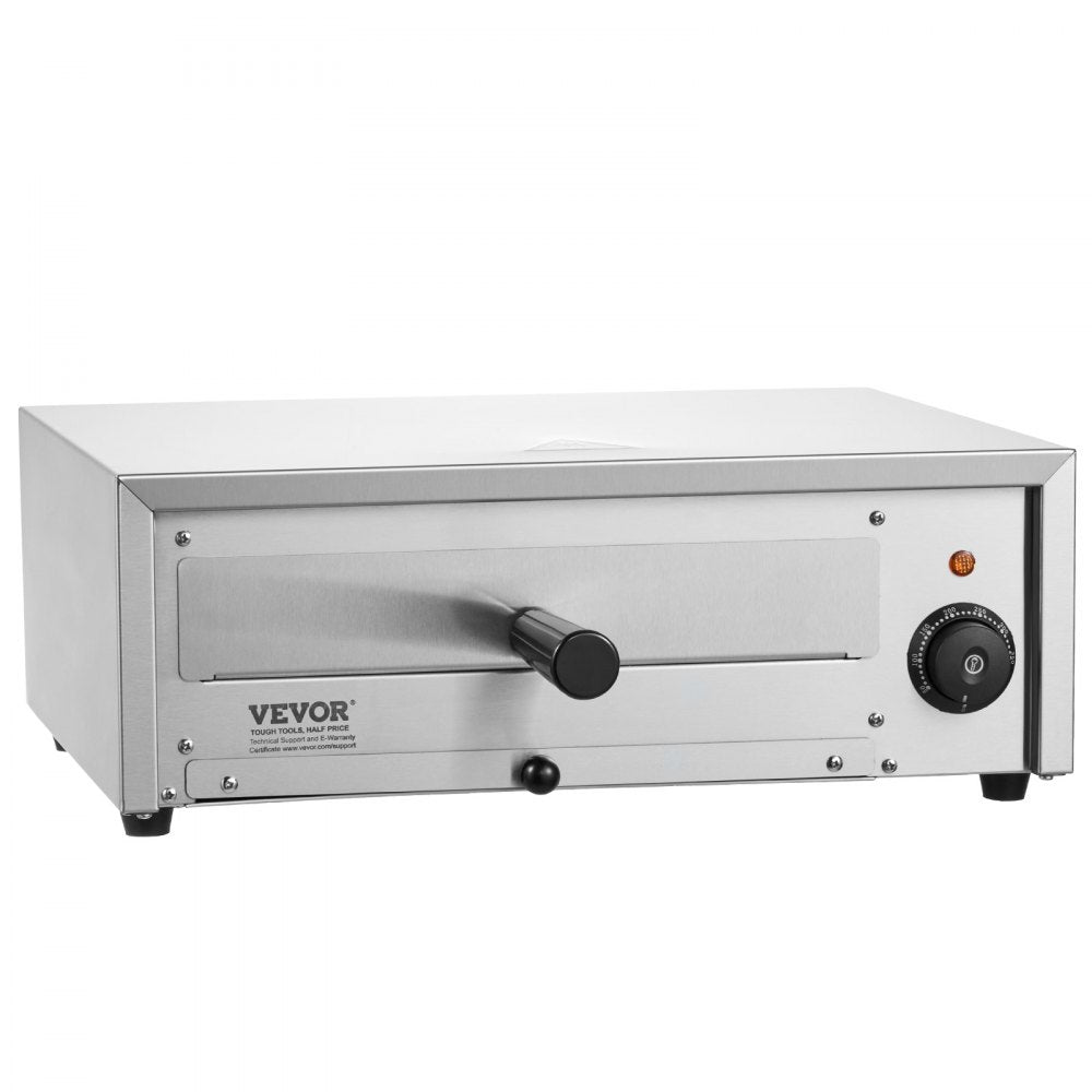 VEVOR Electric Pizza Oven 12-inch 1500W 122-662? Temp Range Removable Crumb Tray