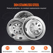 VEVOR 16-inch 8 Lug Wheel Simulators, 304 Stainless Steel Wheel Simulator Kit with Mirror Polished Finish, 2 Front and 2 Rear Wheel Covers Fit for Ford F350 (1974-1998), 4 pcs