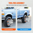 VEVOR 16-inch 8 Lug Wheel Simulators, 304 Stainless Steel Wheel Simulator Kit with Mirror Polished Finish, 2 Front and 2 Rear Wheel Covers Fit for Ford F350 (1974-1998), 4 pcs