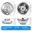 VEVOR 16-inch 8 Lug Wheel Simulators, 304 Stainless Steel Wheel Simulator Kit with Mirror Polished Finish, 2 Front and 2 Rear Wheel Covers Fit for Ford F350 (1974-1998), 4 pcs