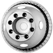 VEVOR 16-inch 8 Lug Wheel Simulators, 304 Stainless Steel Wheel Simulator Kit with Mirror Polished Finish, 2 Front and 2 Rear Wheel Covers Fit for Ford F350 (1974-1998), 4 pcs
