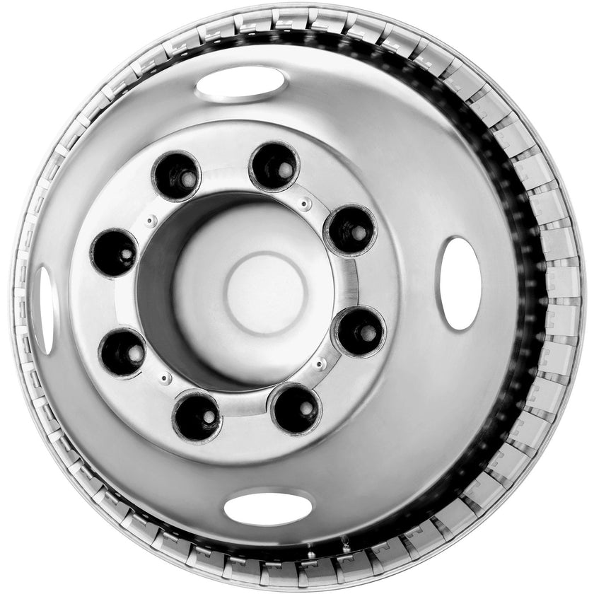 VEVOR 16-inch 8 Lug Wheel Simulators, 304 Stainless Steel Wheel Simulator Kit with Mirror Polished Finish, 2 Front and 2 Rear Wheel Covers Fit for Ford F350 (1974-1998), 4 pcs