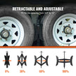 VEVOR Camper Wheel Chock Stabilizer, Heavy Duty H-shaped RV Tire Locking Chock, Built-in Wrench Fit for 3.5