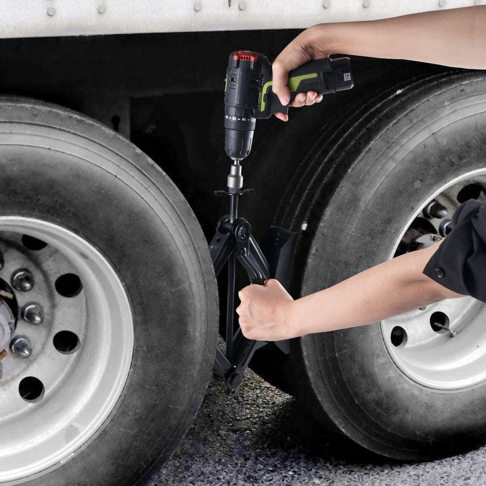 VEVOR Camper Wheel Chock Stabilizer, Heavy Duty H-shaped RV Tire Locking Chock, Built-in Wrench Fit for 3.5