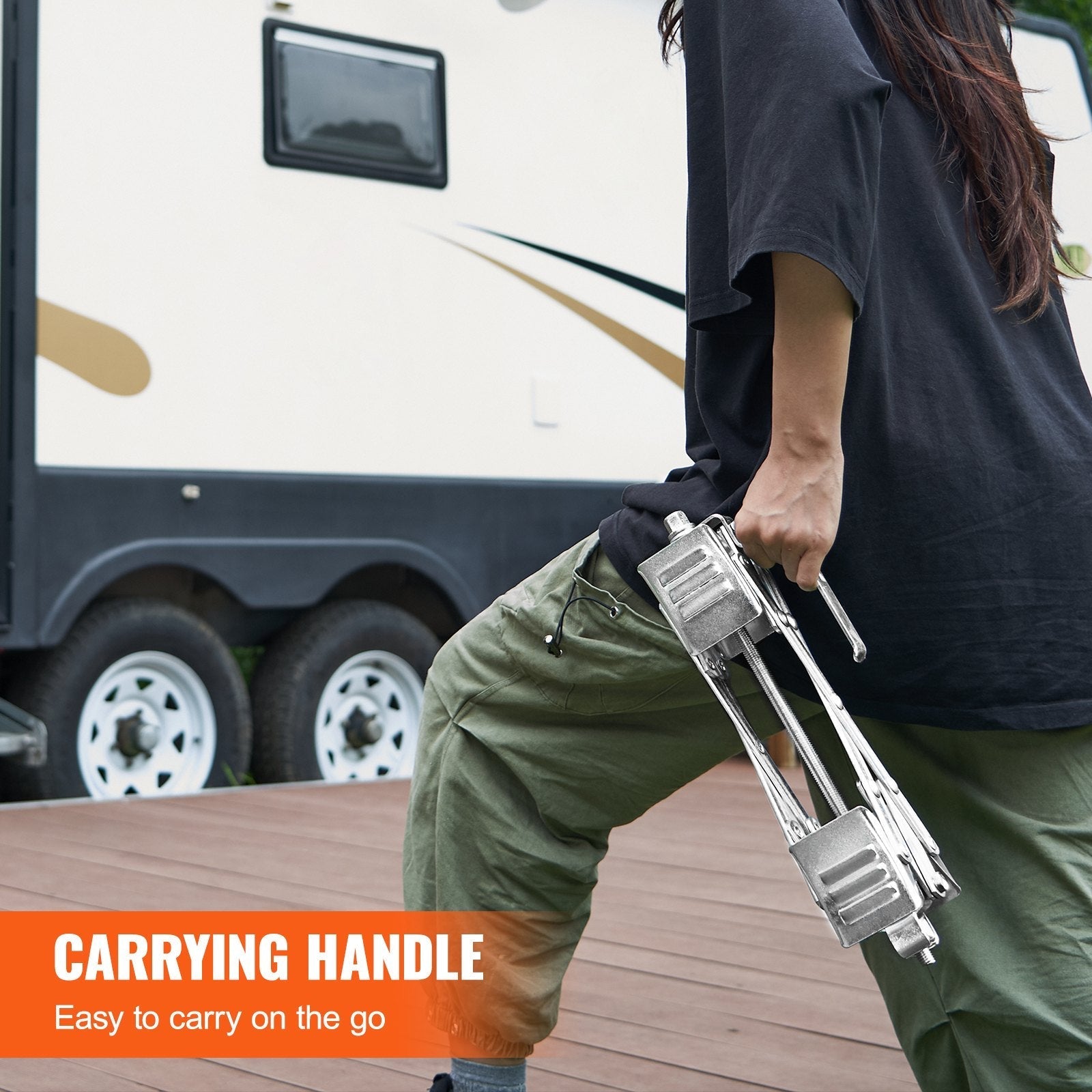 VEVOR Camper Wheel Chock Stabilizer, X-shaped RV Stabilizer Wheel Chock, Fit for 1.5