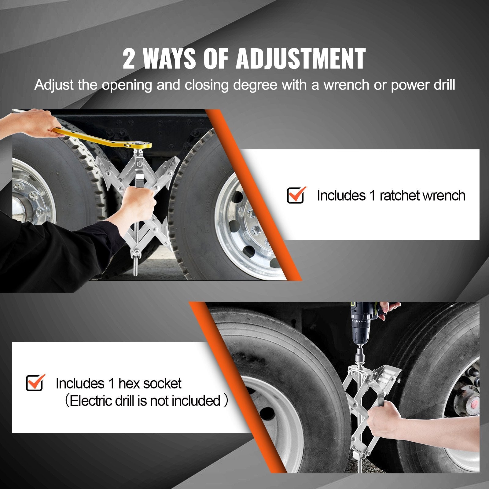 VEVOR Camper Wheel Chock Stabilizer, X-shaped RV Stabilizer Wheel Chock, Fit for 1.5