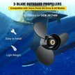 VEVOR Outboard Propeller, Replace for OEM 3817468, 3-Blade 14 1/2