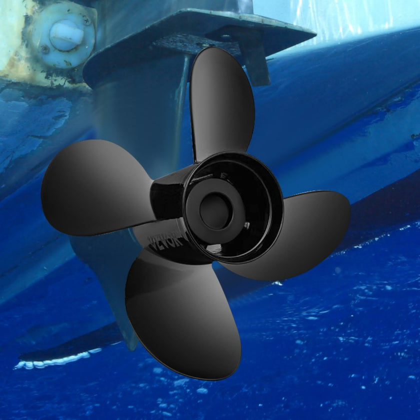 VEVOR Outboard Propeller, Replace for OEM 48-8M0084494, 4-Blade 14 1/2 x 17 Boat Propeller, Compatible w/ 135-300HP 2-Stroke & 4-Stroke Outboards, Alpha&Bravo I Stern-Drives, RH