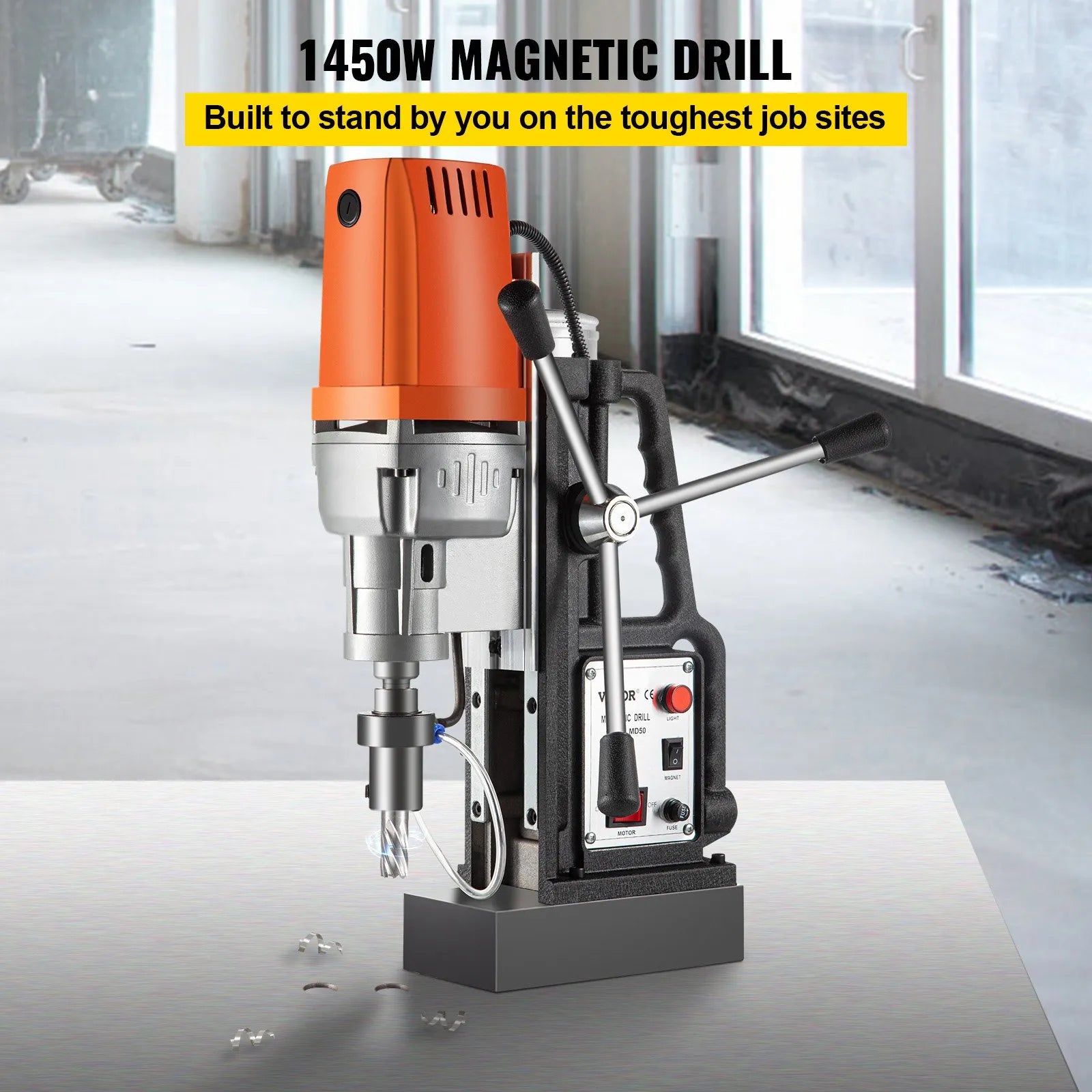 VEVOR Magnetic Drill Press With 13pc 1inch HSS Cutter Kit Md50