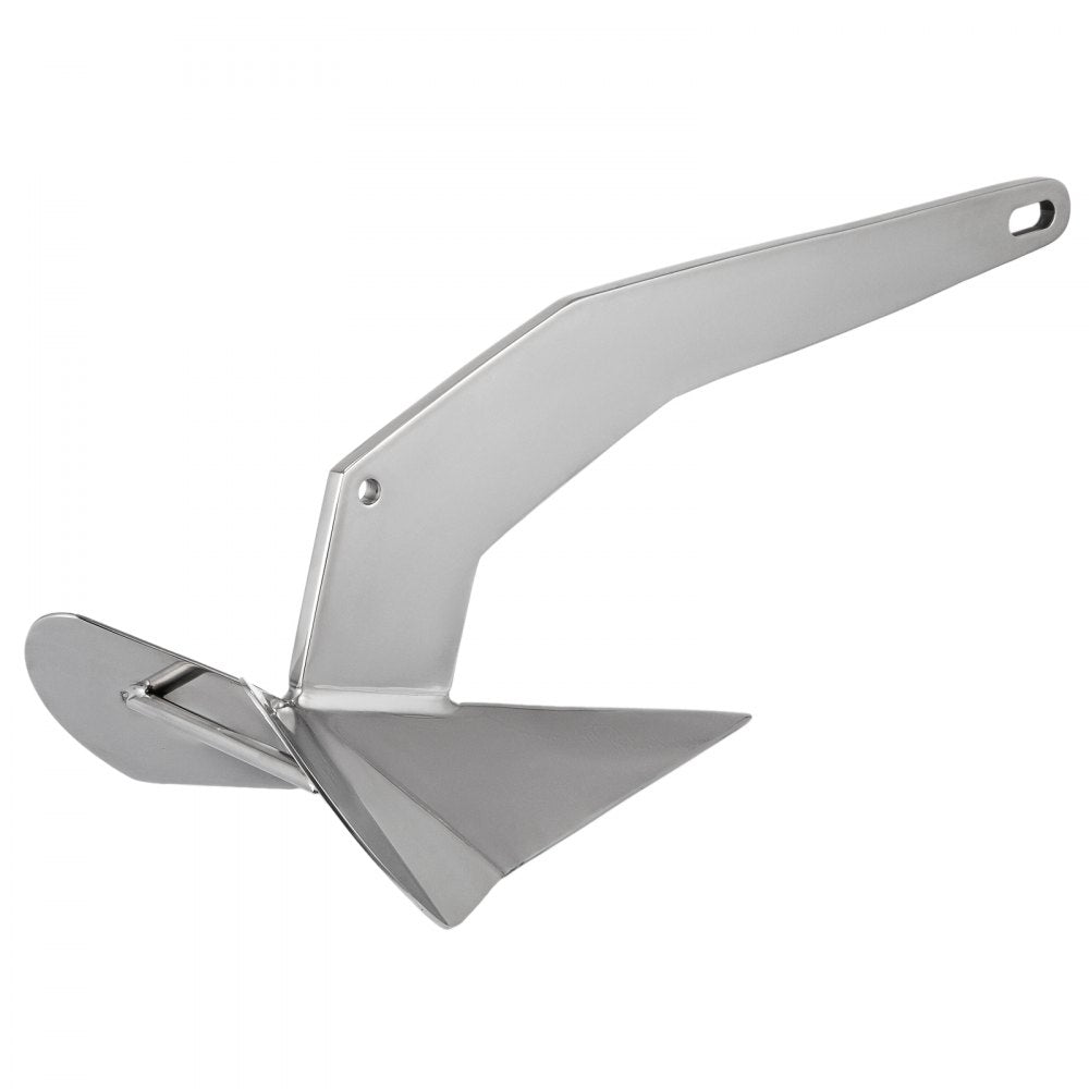 VEVOR Boat Anchor, 14LBS 6.35KG Stainless Steel Delta Style, Heavy Duty Triangular Anchor Fit for 20-35 FT Boats