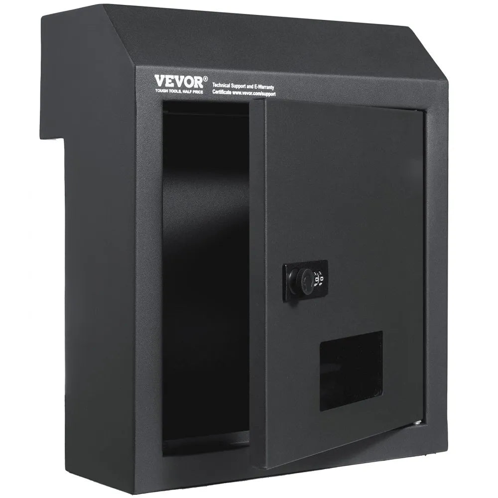 VEVOR Through The Door Key Drop Box Mailbox with Combination Lock Dark Gray