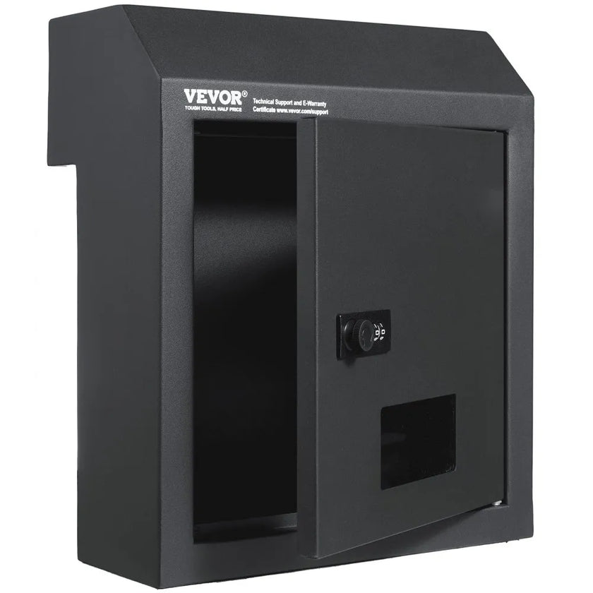 VEVOR Through The Door Key Drop Box Mailbox with Combination Lock Dark Gray