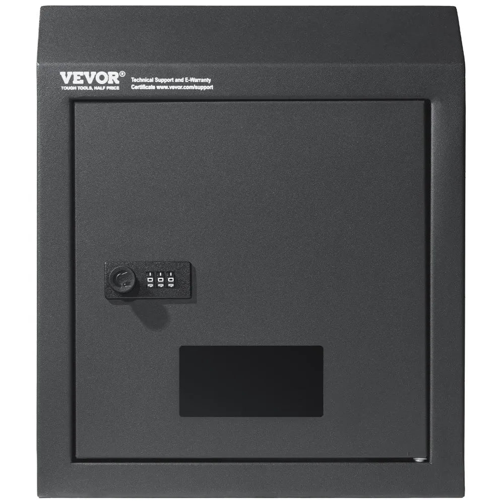 VEVOR Through The Door Key Drop Box Mailbox with Combination Lock Dark Gray