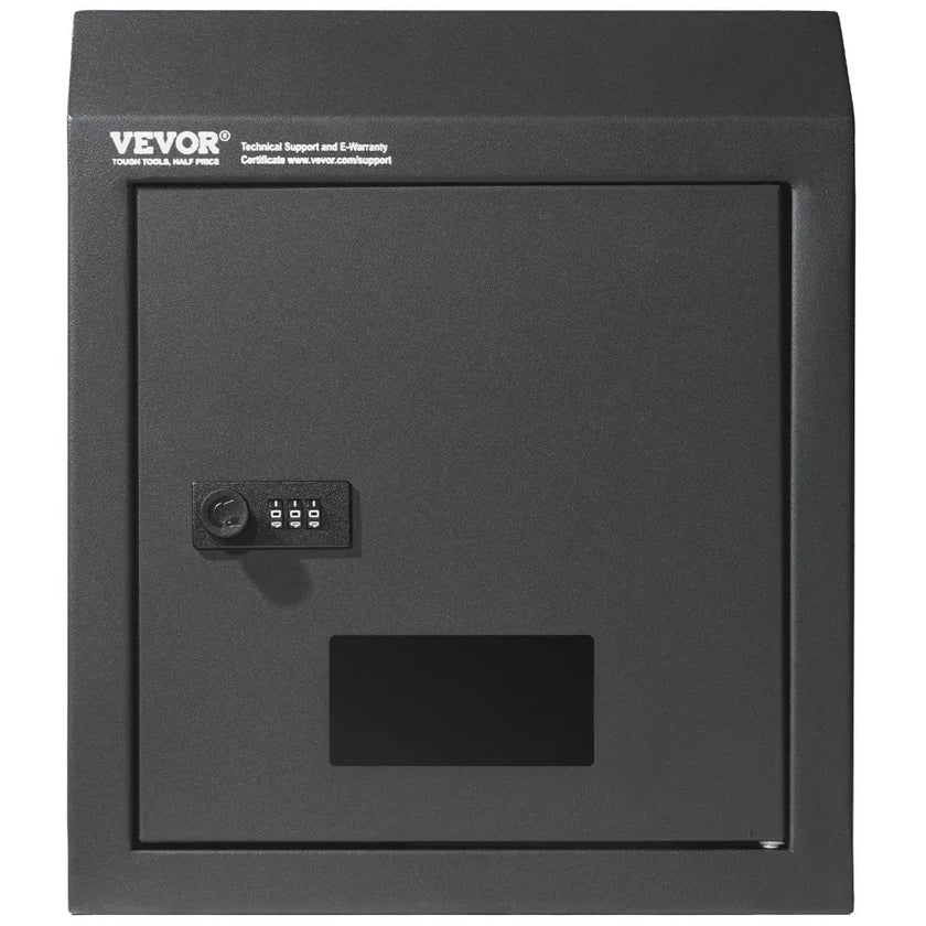 VEVOR Through The Door Key Drop Box Mailbox with Combination Lock Dark Gray