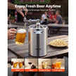 170oz Mini Keg Growler Tap System | 5L Stainless Steel Pressurized Beer Dispenser with CO₂ Regulator