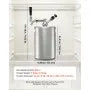 170oz Mini Keg Growler Tap System | 5L Stainless Steel Pressurized Beer Dispenser with CO₂ Regulator