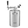 170oz Mini Keg Growler Tap System | 5L Stainless Steel Pressurized Beer Dispenser with CO₂ Regulator