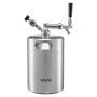 170oz Mini Keg Growler Tap System | 5L Stainless Steel Pressurized Beer Dispenser with CO₂ Regulator