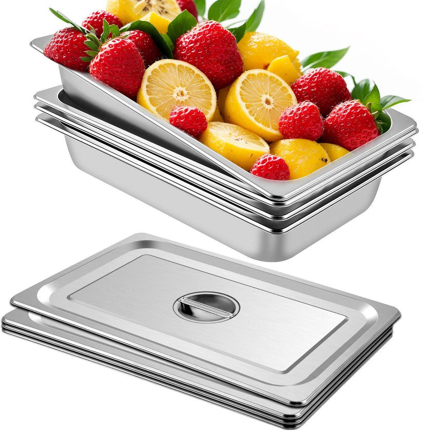 VEVOR 4 Pack Hotel Pan 4
