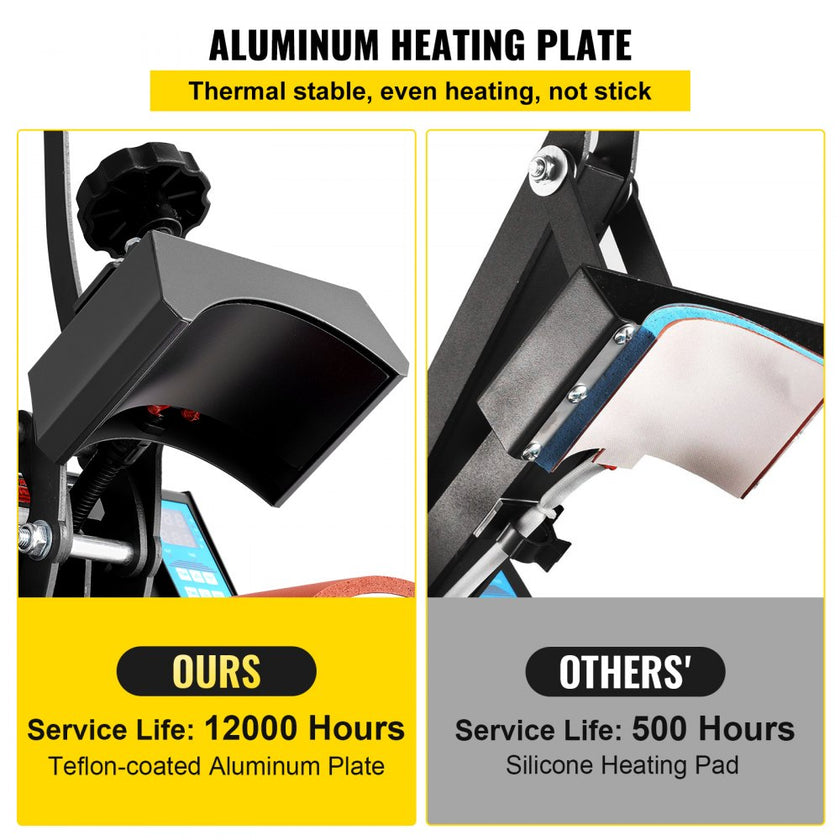VEVOR Hat Press 3.5 x 5.5 in Cap Heat Press Machine Transfer Sublimation